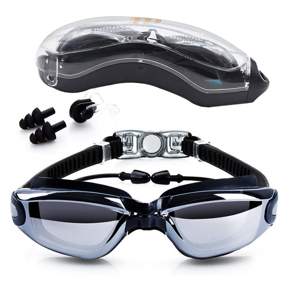Swimming Goggles Earplugs Nose Clip Electroplating UV Waterproof Anti fog Swimwear Eyewear Swim Diving Glasses Gafas Adjustable
Swimming Goggles Earplugs Nose Clip Electroplating UV Waterproof Anti fog Swimwear Eyewear Swim Diving Glasses Gafas Adjustable