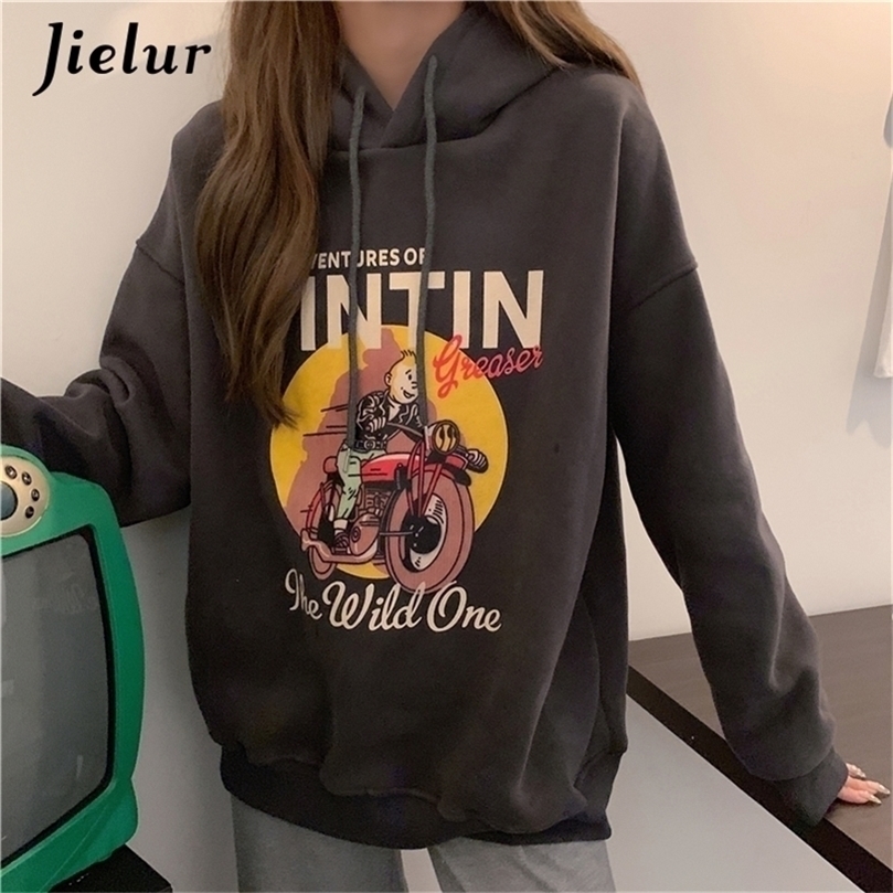 Jielur nowy zima polar Harajuku bluzy z kapturem kobiet nadruk damska bluza ciemny szary swetry z kapturem MXL 220811, Black
Jielur nowy zima polar Harajuku bluzy z kapturem kobiet nadruk damska bluza ciemny szary swetry z kapturem MXL 220811, Black