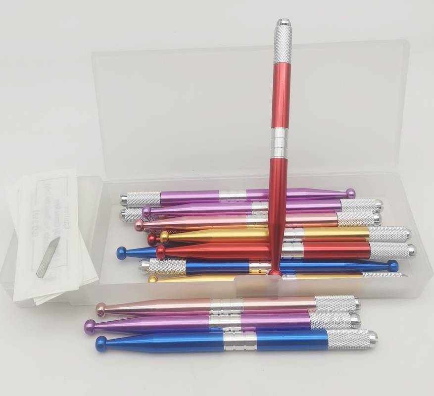 New 15Pcs Manual Permanent Makeup Machine Hand Pens Handle Embroidered Eyebrow Tattoo Pen With Sterilized 14Pin 10Pcs Blades Microblading Pen For Lips Eyebrows
New 15Pcs Manual Permanent Makeup Machine Hand Pens Handle Embroidered Eyebrow Tattoo Pen With Sterilized 14Pin 10Pcs Blades Microblading Pen For Lips Eyebrows