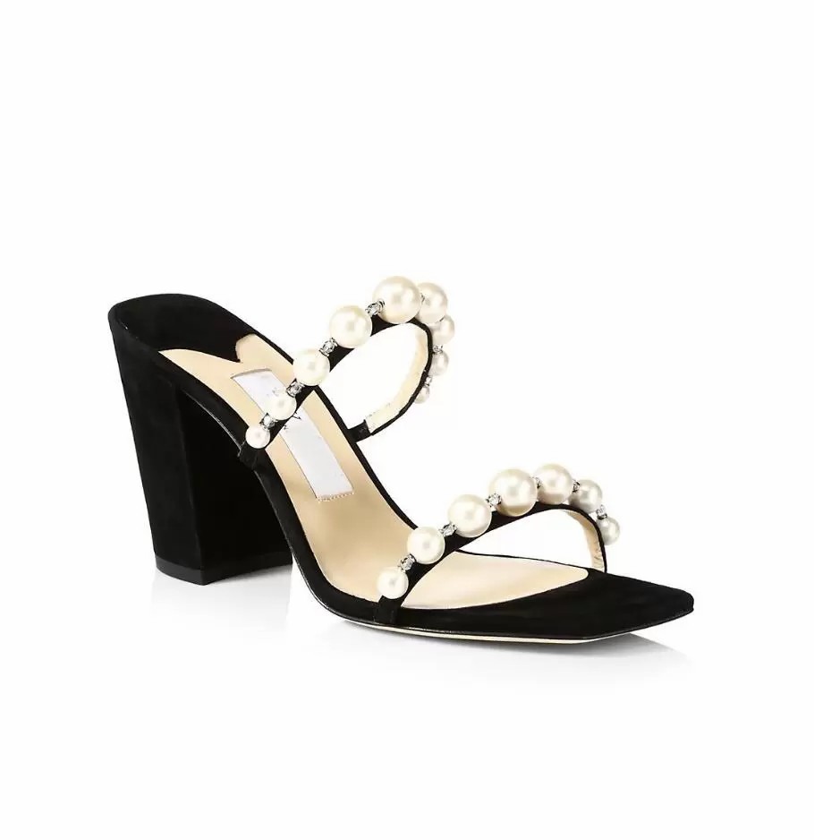 Elegant Brands Summer Amara Sandals Shoes Women Nappa Leather Mules with Pearl Embellishment Block Heels Lady Slippers EU35-43
Elegant Brands Summer Amara Sandals Shoes Women Nappa Leather Mules with Pearl Embellishment Block Heels Lady Slippers EU35-43