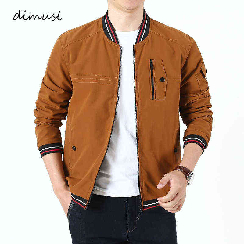 DIMUSI Men's Bomber Zipper Jacket Fashion Double-Side Wear Cotton Coats Casual Outwear Slim Fit Baseball Jackets Men Clothing T220816