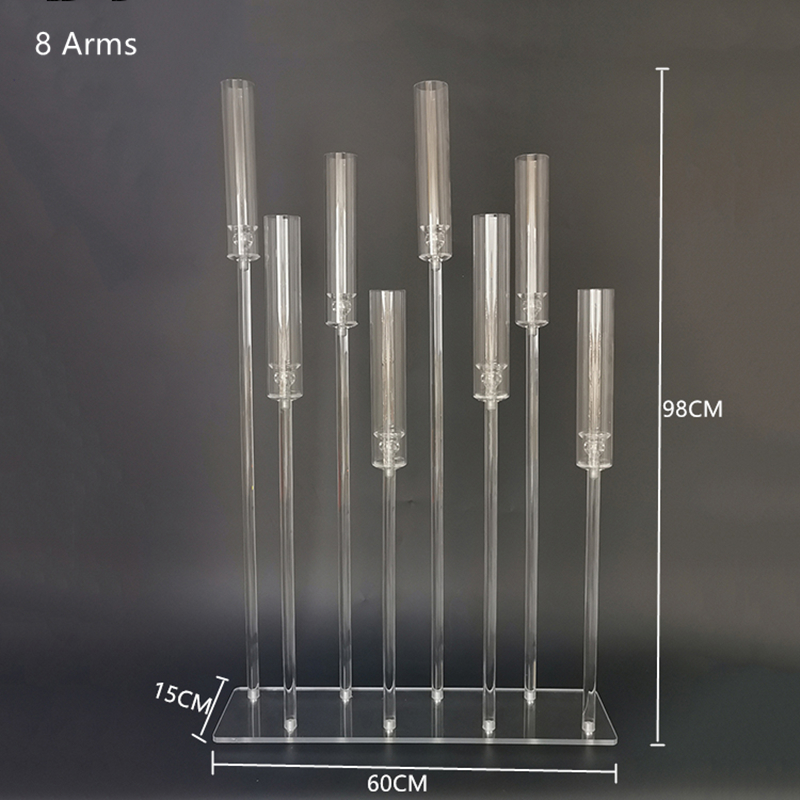 decoration Acrylic Candelabra Clear Candle Holders Wedding Candlesticks Table Centerpieces Flower Stand Holder Big Candelabrum imake116 XJ260305
