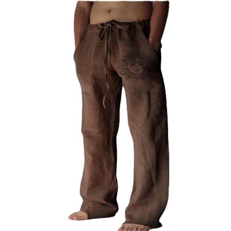 Men' Pants Chinese Style Straight Men Cotton Linen Sweatpants Breathable Trousers Casual Lightweight Summer JoggersMen, Brown
Men' Pants Chinese Style Straight Men Cotton Linen Sweatpants Breathable Trousers Casual Lightweight Summer JoggersMen, Brown