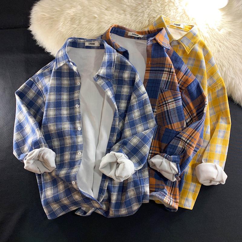 Men's Casual Shirts Plaid Men Winter Fleece Warm Long Sleeve For Man 2022 Korean Male Shirt TopsMen's, Orange
Men's Casual Shirts Plaid Men Winter Fleece Warm Long Sleeve For Man 2022 Korean Male Shirt TopsMen's, Orange