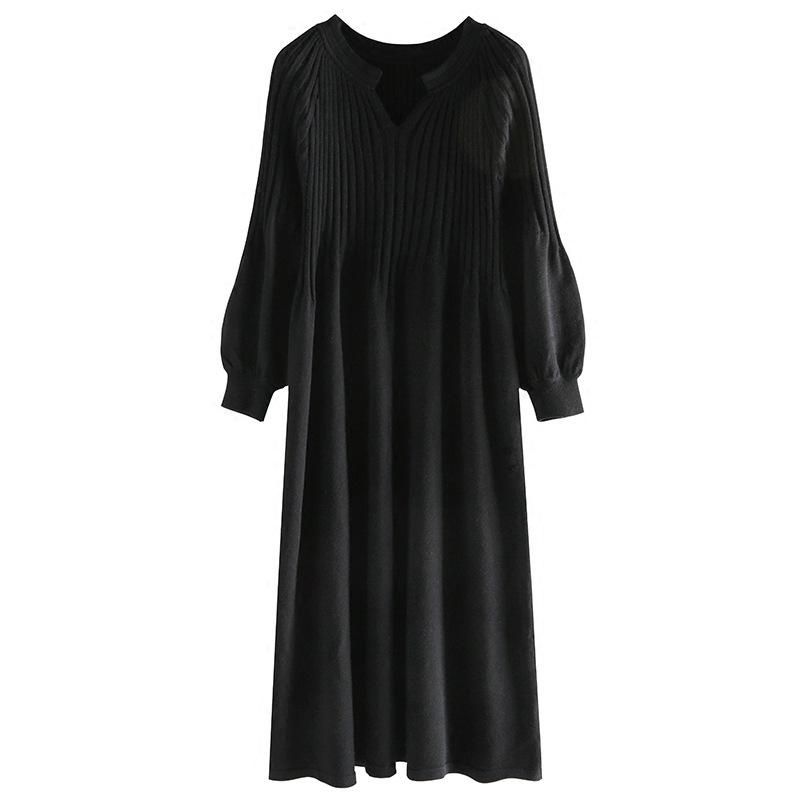 Casual Dresses Women Knitted Long Dress Autumn Winter Loose Lantern Sleeve Ladies Elegant Party Female Sweater, Black
Casual Dresses Women Knitted Long Dress Autumn Winter Loose Lantern Sleeve Ladies Elegant Party Female Sweater, Black