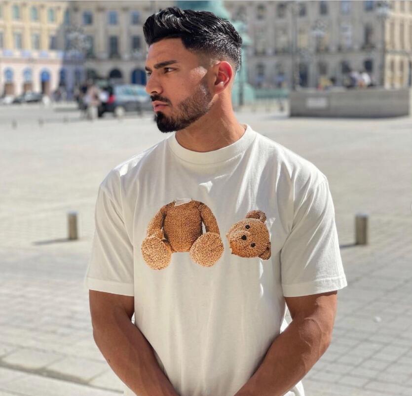 Fashion Summer Men T-Shirts Mans Women' PA Printed Stylist Tee Palms Mens Printing Short Sleeve Truncated Bear Angels Couples Tees, Black
Fashion Summer Men T-Shirts Mans Women' PA Printed Stylist Tee Palms Mens Printing Short Sleeve Truncated Bear Angels Couples Tees, Black