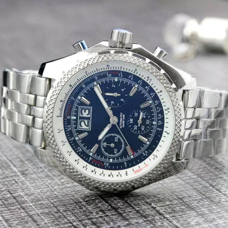 46mm Male Wristwatch men quartz chronograph watch black blue leather Strap Sapphire Crystal Waterproof, Make waterproof 50m
46mm Male Wristwatch men quartz chronograph watch black blue leather Strap Sapphire Crystal Waterproof, Make waterproof 50m