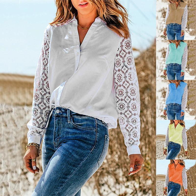 Women's Blouses & Shirts Autumn Winter Women Cardigan Button Lace Splicing Long Sleeve Shirt Casual Solid Color Loose Turndown Collar Chee22, Yellow
Women's Blouses & Shirts Autumn Winter Women Cardigan Button Lace Splicing Long Sleeve Shirt Casual Solid Color Loose Turndown Collar Chee22, Yellow