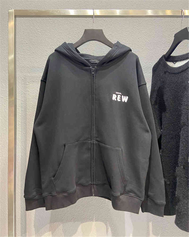 Hip Hop Designer Balciga Hoodies Autumn and Winter New Front and Back Crew Letter Printing Men's and Women's Same Zipper Terry Coat Hoodie, Black
Hip Hop Designer Balciga Hoodies Autumn and Winter New Front and Back Crew Letter Printing Men's and Women's Same Zipper Terry Coat Hoodie, Black