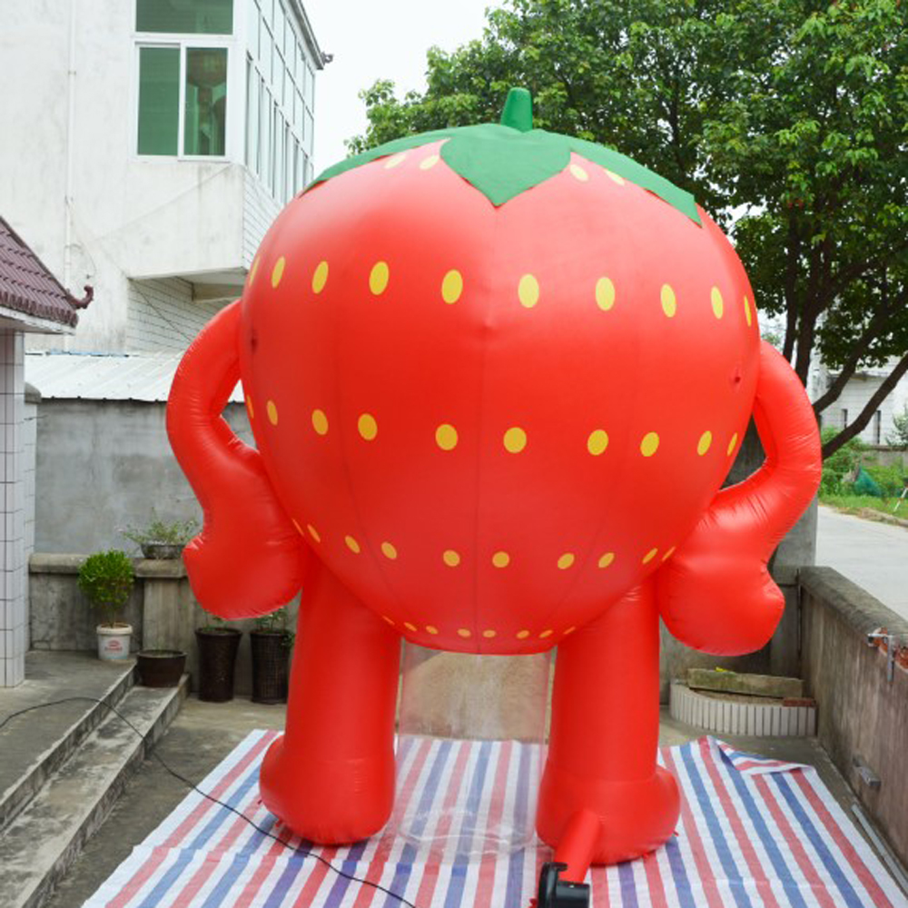 Fruit Shop Decoration Event Giant Inflatable Strawberry Model With Blower Wholesale Festival Advertising