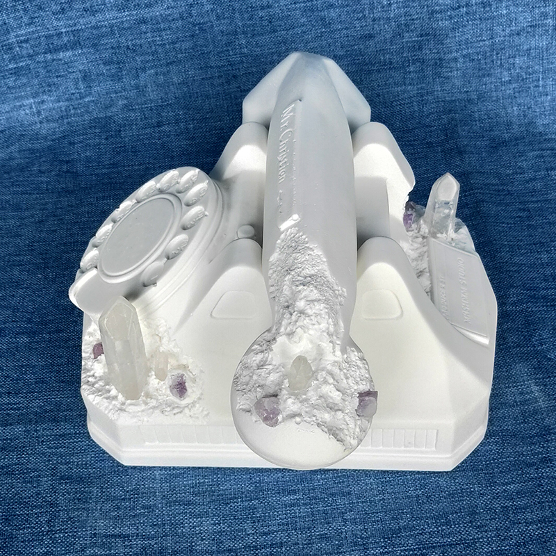 Home Furnishings Artistic Decorative Objects Future Relic Telephone Figurines Hypebeast Collection Plaster Landline Corroded By Crystal Handicraft Sup