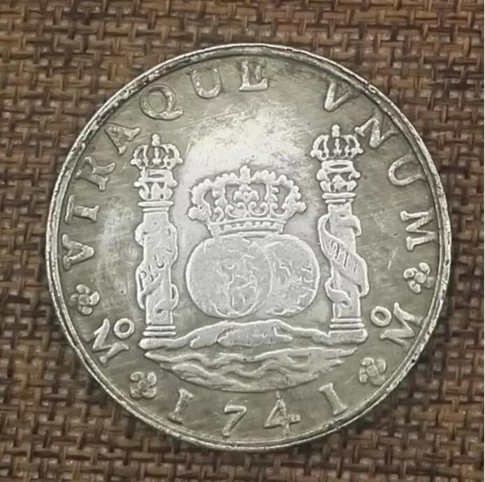 Spanish Double Column 1741 Antique Copper Silver Coin Foreign Silver Coin Diameter 38mm
Spanish Double Column 1741 Antique Copper Silver Coin Foreign Silver Coin Diameter 38mm