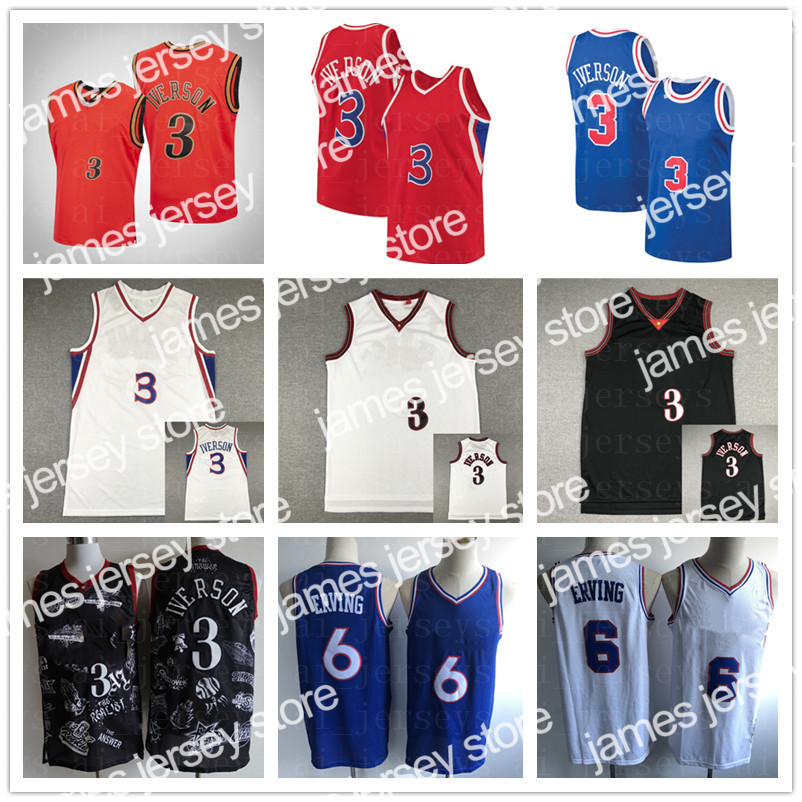James Mens Basketball Mitchell and Ness Iverson 3 Erving 6 Embroidery Stitched Retro 1997-1998 Jerseys, 3 white
James Mens Basketball Mitchell and Ness Iverson 3 Erving 6 Embroidery Stitched Retro 1997-1998 Jerseys, 3 white