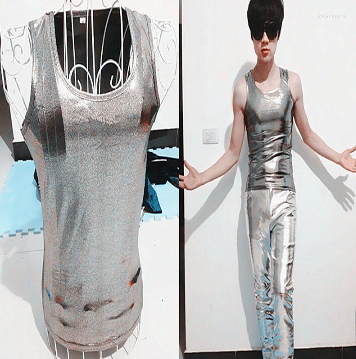 Men's Vests Summer Personality Gold And Silver Slim Male Sequins Vest Men Punk Rock Costumes Singer Dance Stage Fashion Street Novelty Kare2
Men's Vests Summer Personality Gold And Silver Slim Male Sequins Vest Men Punk Rock Costumes Singer Dance Stage Fashion Street Novelty Kare2