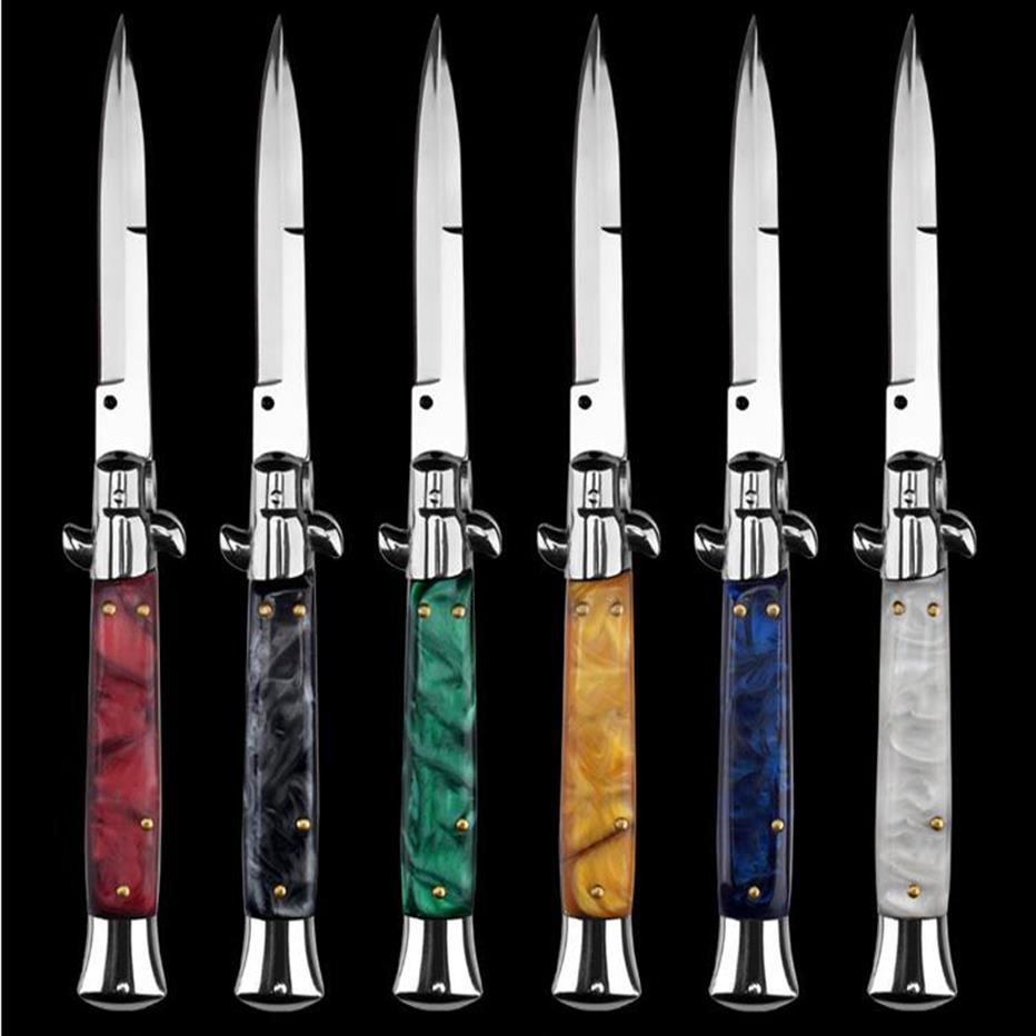 2021 9 Italian mafia Automatic knife AUTO Tactical Folding knife 440C Satin Single Blade Resin handle EDC Hunting Pocket kni256v
2021 9 Italian mafia Automatic knife AUTO Tactical Folding knife 440C Satin Single Blade Resin handle EDC Hunting Pocket kni256v