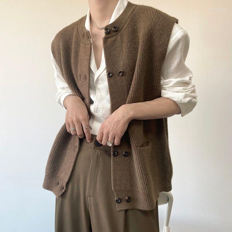 Men's Vests SYUHGFA Knitted Vest O-neck Double Breasted Handsome Sweater Trend Streetwear Male Clothing 2022 Fashion Cardigan Stra22, Black
Men's Vests SYUHGFA Knitted Vest O-neck Double Breasted Handsome Sweater Trend Streetwear Male Clothing 2022 Fashion Cardigan Stra22, Black