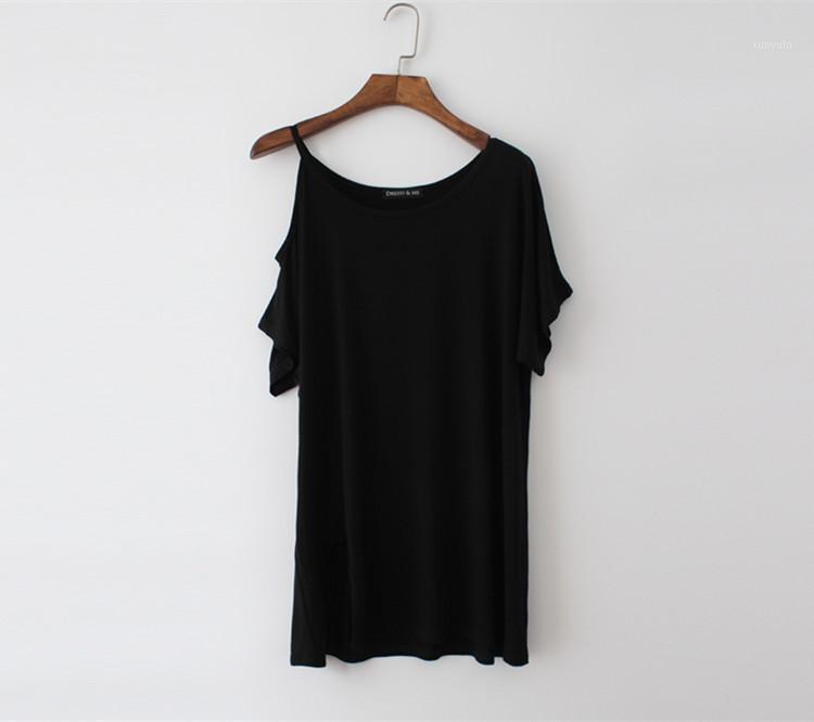 Sexy Off Shoulder Modal T Shirt Women Korean Style Loose Split Sling Short Female Black Sleeve Womens Summer Women's T-Shirt
Sexy Off Shoulder Modal T Shirt Women Korean Style Loose Split Sling Short Female Black Sleeve Womens Summer Women's T-Shirt