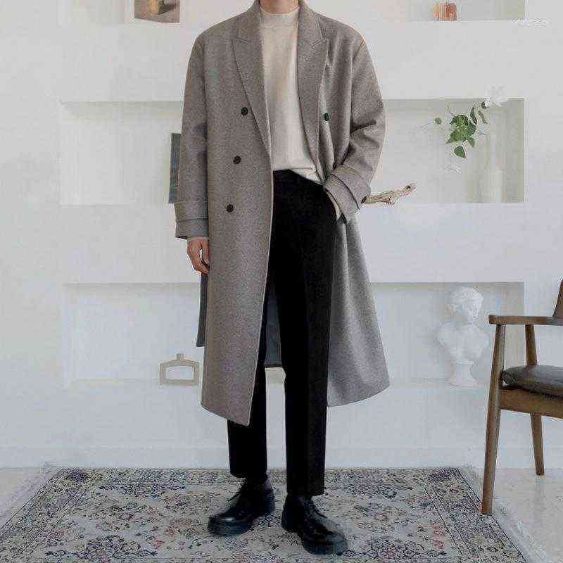 Men's Wool & Blends SYUHGFA Chic Men Clothing Casual Woolen Long Coat 2022 Autumn Loose Thickned Double Breasted Belted Overcoat Sleeve Viol T220810, Light coffee
Men's Wool & Blends SYUHGFA Chic Men Clothing Casual Woolen Long Coat 2022 Autumn Loose Thickned Double Breasted Belted Overcoat Sleeve Viol T220810, Light coffee