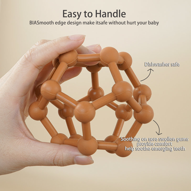 Baby Toy Training Grip Food Grade Safety Silicone Material A Free Teether Childrens Eonal Gene Ball Labyrinth 220815