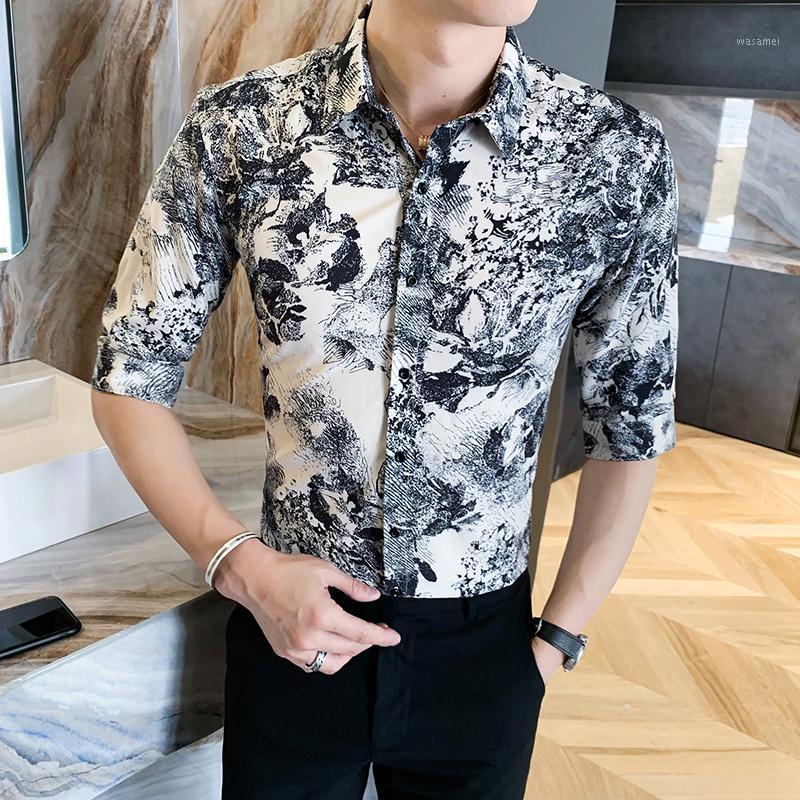 Summer Print Shirts Men Half Sleeve Slim Fit Business Formal Dress Shirt Social Party Streetwear Male Clothing Top Chemise Homme Men's Casua, Apricot
Summer Print Shirts Men Half Sleeve Slim Fit Business Formal Dress Shirt Social Party Streetwear Male Clothing Top Chemise Homme Men's Casua, Apricot