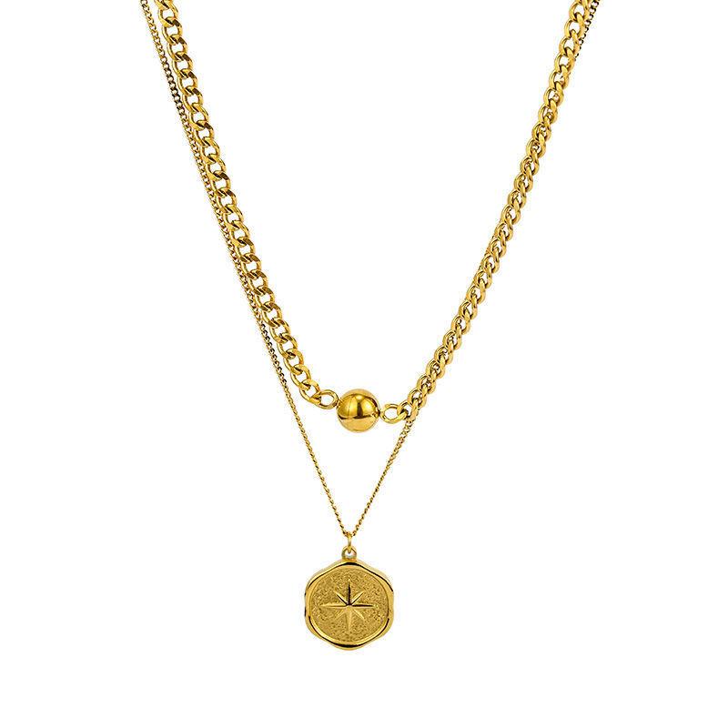 Other Necklaces & Pendants Hip-hop Double Layer Female Octagonal Star Sweater Chain Personality Round Brand Clavicle Titanium Steel With 18 Gold
Other Necklaces & Pendants Hip-hop Double Layer Female Octagonal Star Sweater Chain Personality Round Brand Clavicle Titanium Steel With 18 Gold