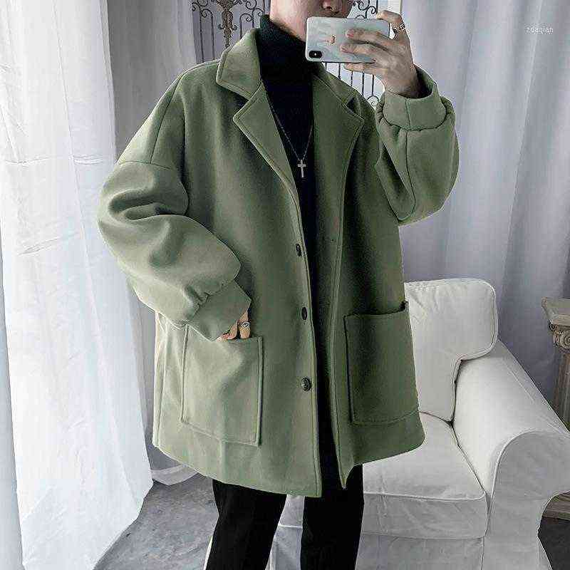Men's Wool & Blends Solid Trench Coat Mens 2021 Long Sleeve Loose Big Pocket Men Jacket Korean Style Oversized Male Outwear Casual Streetwea T220810, Black
Men's Wool & Blends Solid Trench Coat Mens 2021 Long Sleeve Loose Big Pocket Men Jacket Korean Style Oversized Male Outwear Casual Streetwea T220810, Black