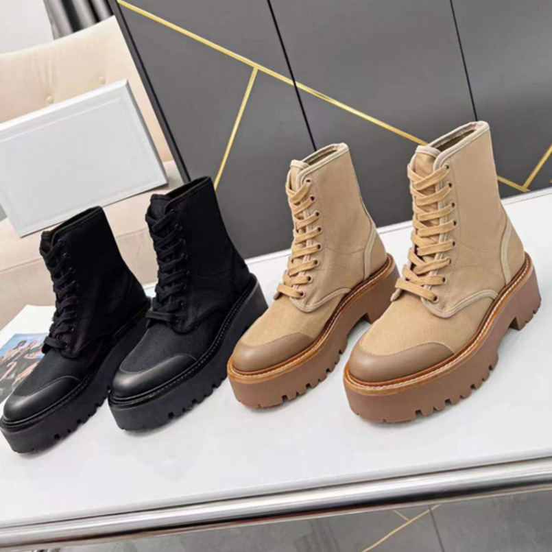 2022 Autumn Winter Fashion Lace Up Boots Black Chunky Platform Boot Leather Round Head Combat Boots Nylon Boots With BOX NO396
2022 Autumn Winter Fashion Lace Up Boots Black Chunky Platform Boot Leather Round Head Combat Boots Nylon Boots With BOX NO396