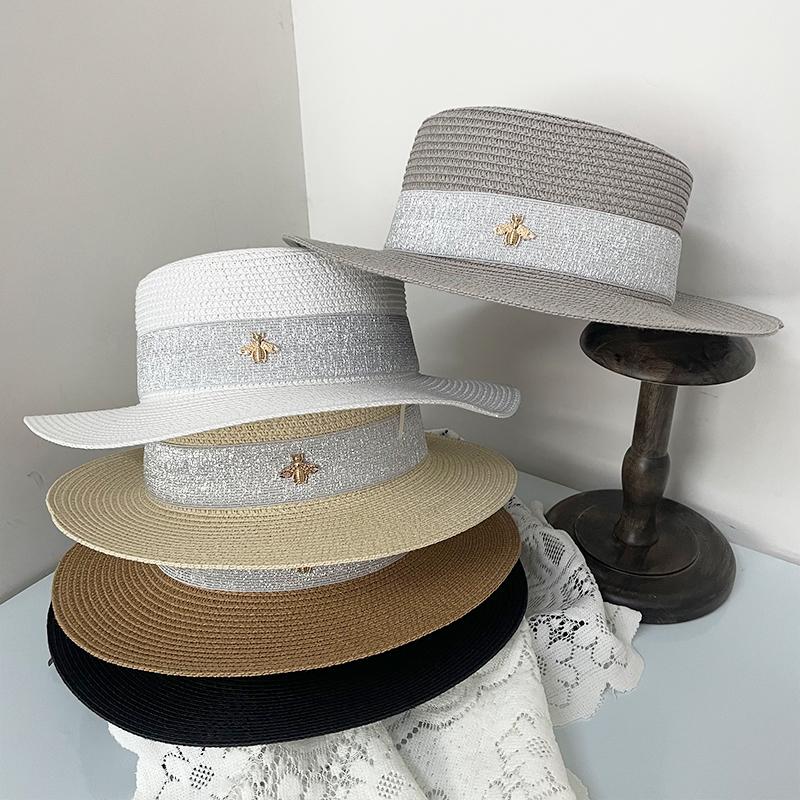 Wide Brim Hats Fashion Panama Straw Hat Outdoor Leisure Sun Summer Beach UV Protection Cap Ladies HatsWide