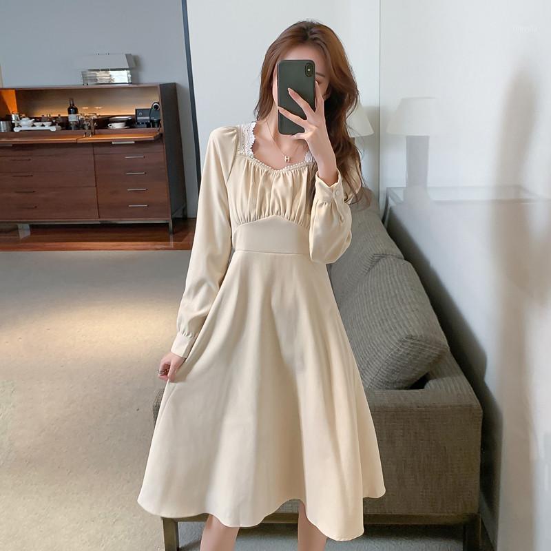 Casual Dresses 2022 French Retro Fashion Women' Mid-Length Autumn And Winter Look Thin High Waist Temperament Long Sleeve Dress Vestido, Beige
Casual Dresses 2022 French Retro Fashion Women' Mid-Length Autumn And Winter Look Thin High Waist Temperament Long Sleeve Dress Vestido, Beige