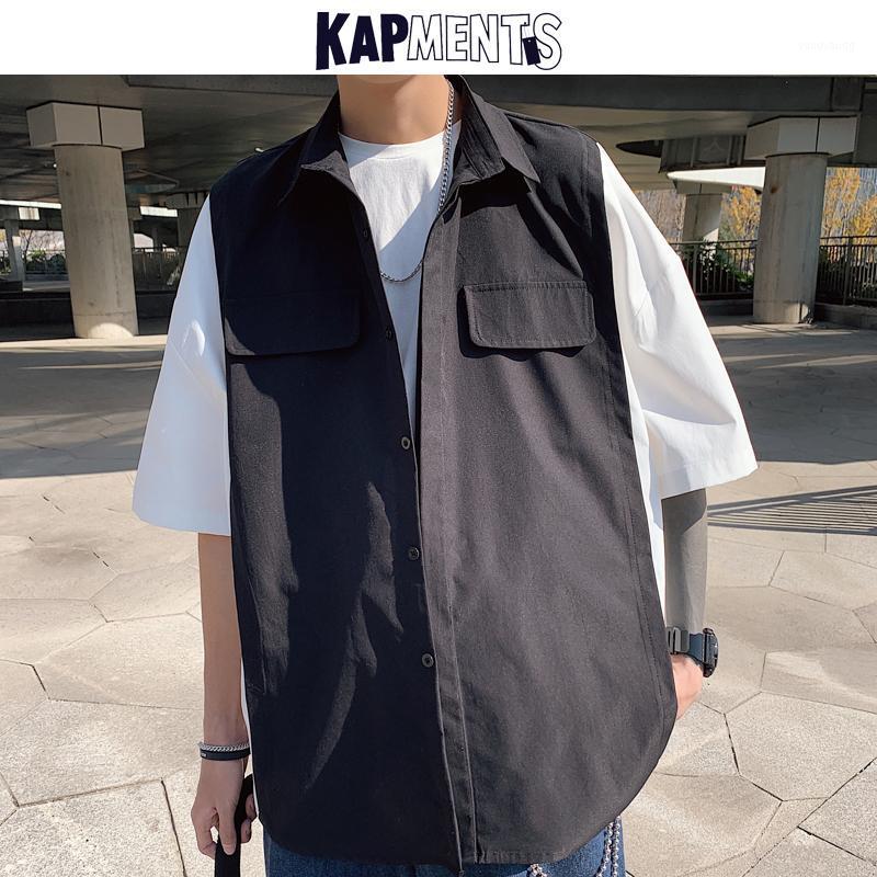 Men Oversized Short Sleeve Patchwork Shirts 2022 Spring Mens Vintage Korean Fashion Botton Up Shirt Man Streetwear Tops Men's Casual, Black
Men Oversized Short Sleeve Patchwork Shirts 2022 Spring Mens Vintage Korean Fashion Botton Up Shirt Man Streetwear Tops Men's Casual, Black