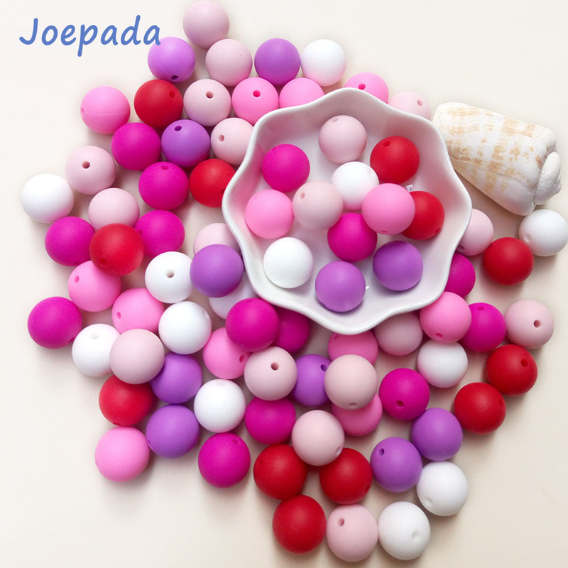 Joepeada 300Pcs/lots 12mm Round Silicone Teething Beads Food Grade Silicone Rodents For DIY Baby Teething Necklace Baby Teether 220507
