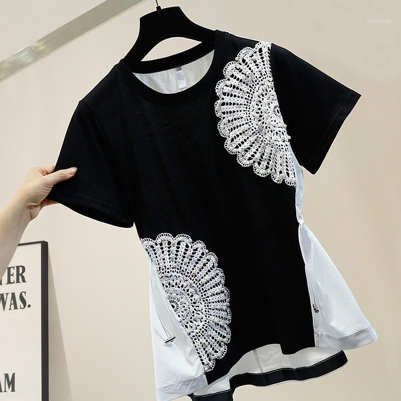 Lady Summer Solid Color Crochet Lace Flower Patchwork 2022 Embroidery Blouse Chic Vintage Women' Blouses & Shirts, Black
Lady Summer Solid Color Crochet Lace Flower Patchwork 2022 Embroidery Blouse Chic Vintage Women' Blouses & Shirts, Black