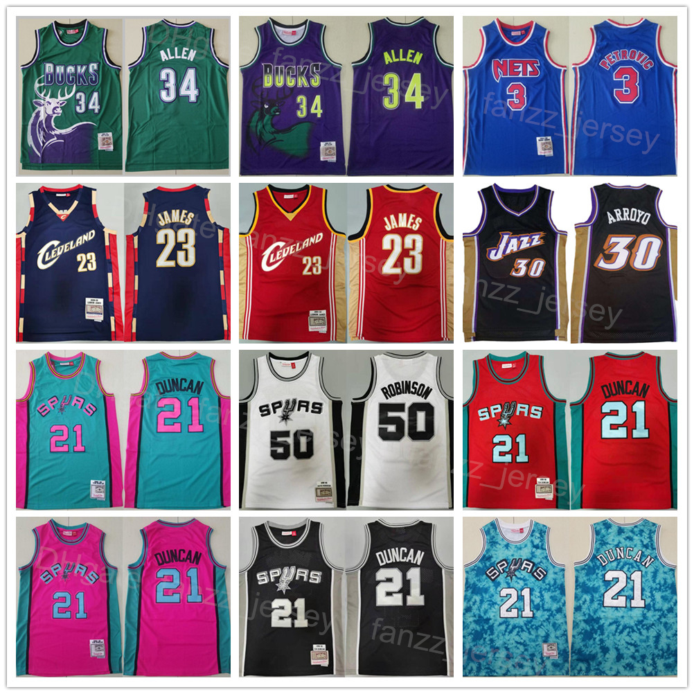 Retro Mitchell and Ness Basketball Drazen Petrovic Jersey 3 Ray Allen 34 LeBron James 23 Tim Duncan 21 David Robinson 50 Carlos Arroyo 30 Vintage Breathable Sewing, Yellow
Retro Mitchell and Ness Basketball Drazen Petrovic Jersey 3 Ray Allen 34 LeBron James 23 Tim Duncan 21 David Robinson 50 Carlos Arroyo 30 Vintage Breathable Sewing, Yellow