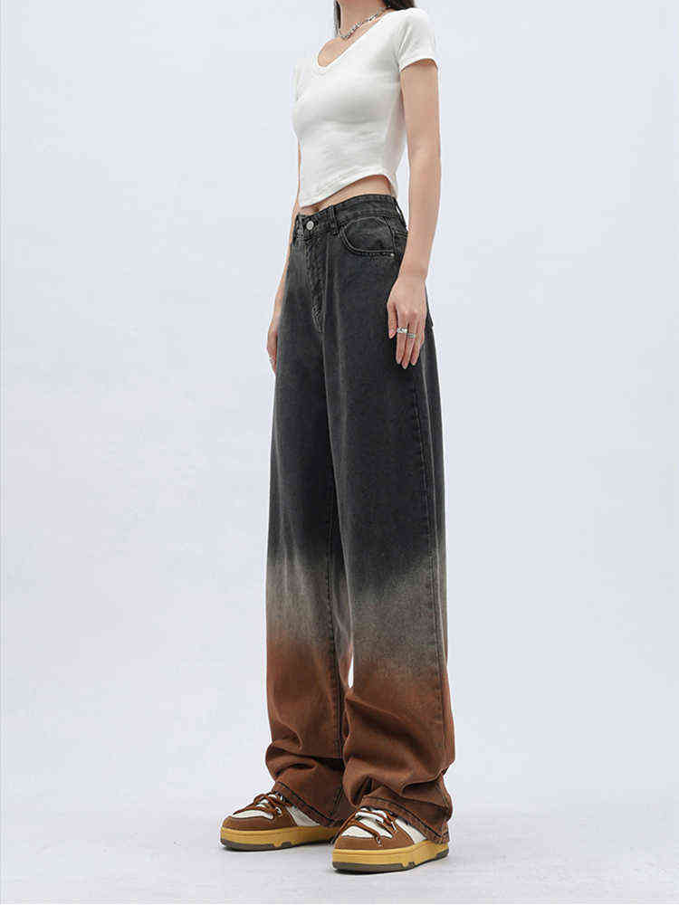 American Retro High Street Design Sense Niche Gradient Jeans Women Spring Summer High Waist Wide Leg Loose Pants Female Trousers T220728, Black
American Retro High Street Design Sense Niche Gradient Jeans Women Spring Summer High Waist Wide Leg Loose Pants Female Trousers T220728, Black