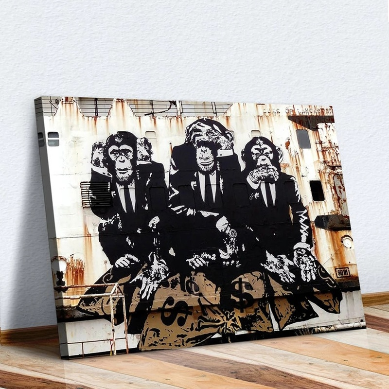 Banksy Style 3 Wise Monkeys Gorilla Street Art Animal Graffiti Art Posters Canvas Painting Wall Prints Picture Modern Home Decor
Banksy Style 3 Wise Monkeys Gorilla Street Art Animal Graffiti Art Posters Canvas Painting Wall Prints Picture Modern Home Decor
