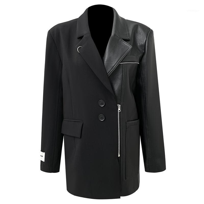 Women' Suits & Blazers Black Pu Leather Big Size Women Elegant Lapel Long Sleeve Loose Fit Jacket Fashion Tide Spring Autumn 2022 Blazer
Women' Suits & Blazers Black Pu Leather Big Size Women Elegant Lapel Long Sleeve Loose Fit Jacket Fashion Tide Spring Autumn 2022 Blazer