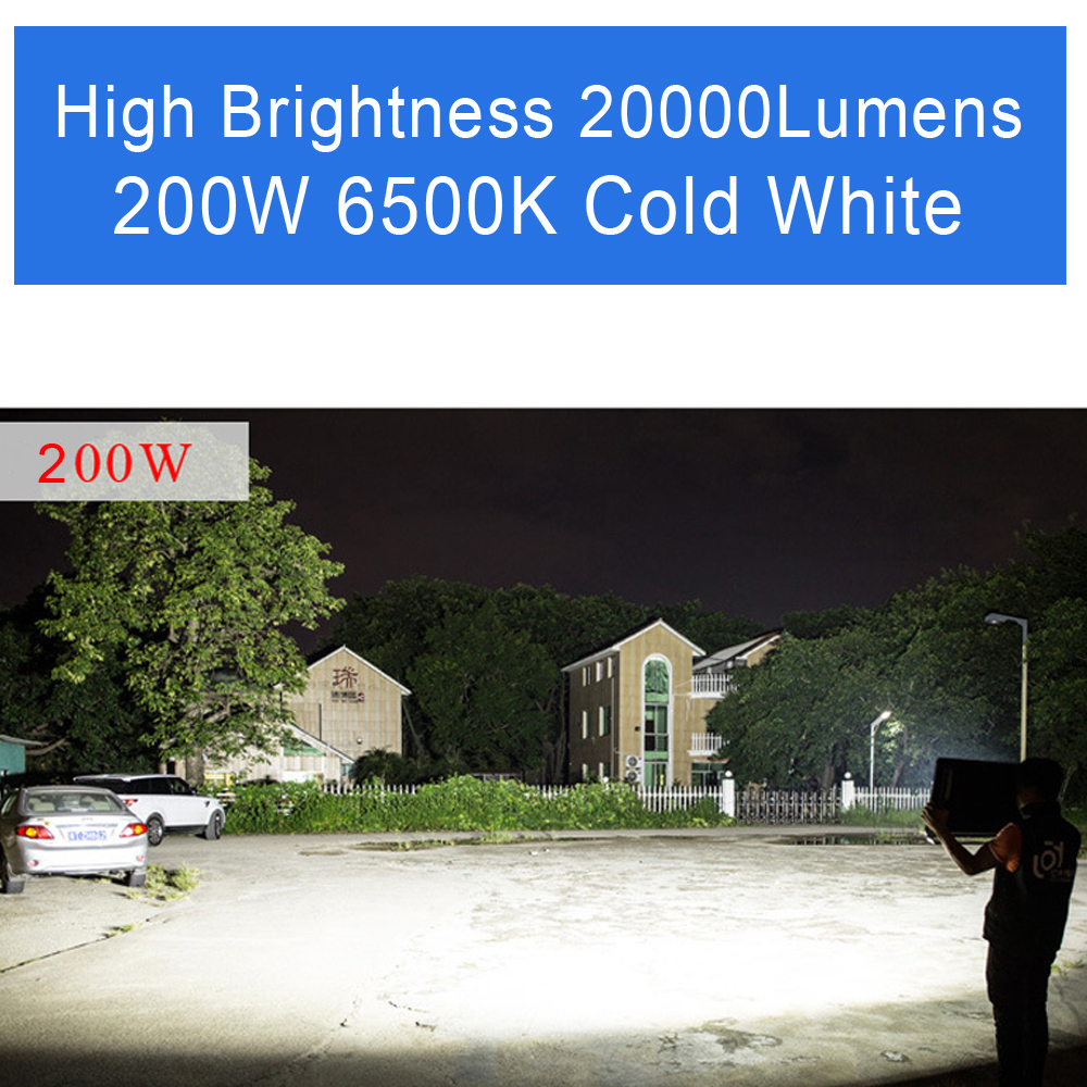 LED Flood Lights 600W Outdoor 500W Reflectors 400W 300W 200W IP66 Waterproof Exterieur COB Floodlight for Garden, Backyard, Garage, Playground USA STO