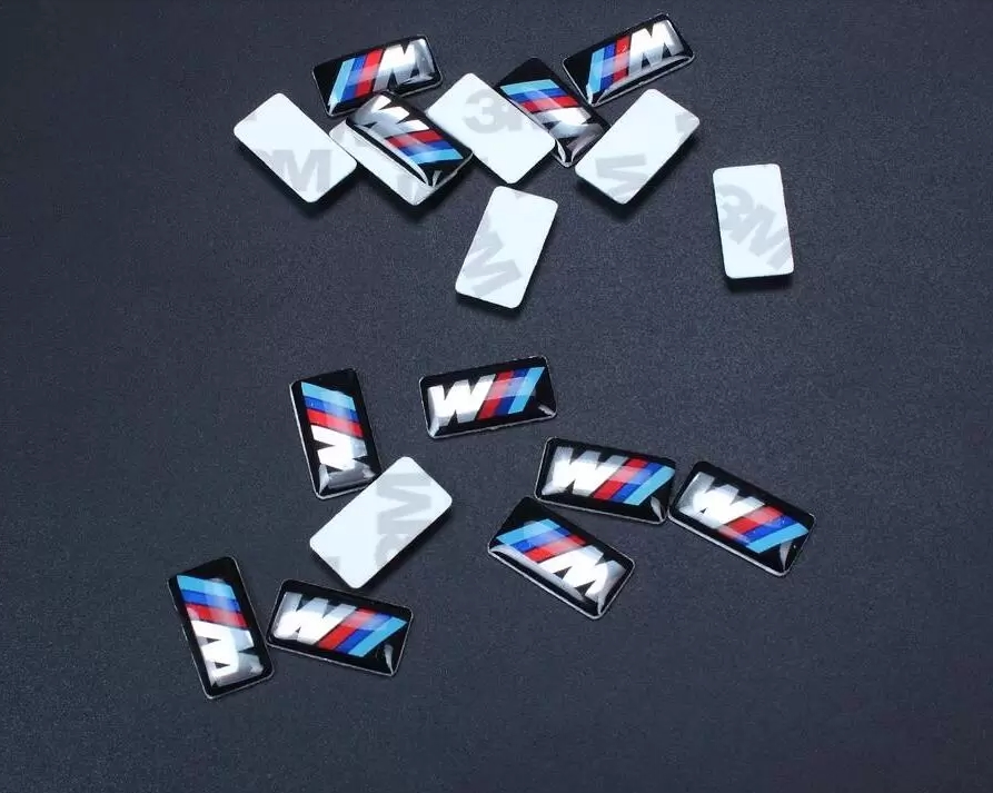 Auto Car Stickers for Bmw M M5 M6 F32 E53 E90 F10 X3 Epoxy logo Plastic Drop Sticker Car Styling