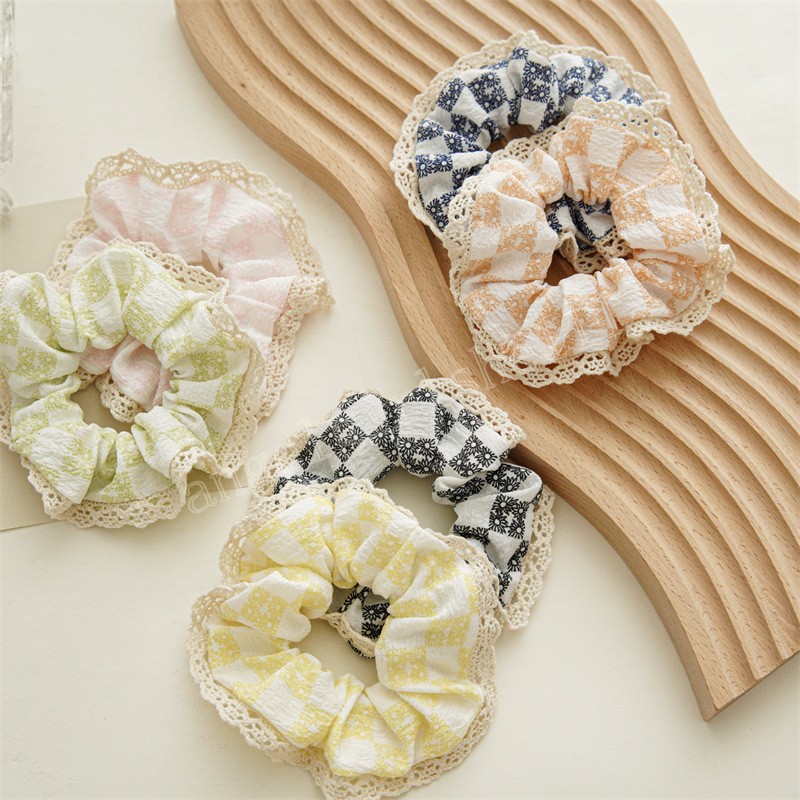 Lace Plaid Colorblock Hairband Women Ponytail Holder Hair Accessories Simple Elastic Hair Ring Femme Hair Ties Rope Headwear, Mixed color
Lace Plaid Colorblock Hairband Women Ponytail Holder Hair Accessories Simple Elastic Hair Ring Femme Hair Ties Rope Headwear, Mixed color