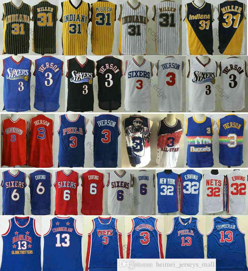 Top Quality Allen #3 Iverson Shirt Wilt 13 Chamberlain Drazen 3 Petrovic IndianaPacers Reggie 31 Miller Basketball Jerseys, As picture
Top Quality Allen #3 Iverson Shirt Wilt 13 Chamberlain Drazen 3 Petrovic IndianaPacers Reggie 31 Miller Basketball Jerseys, As picture