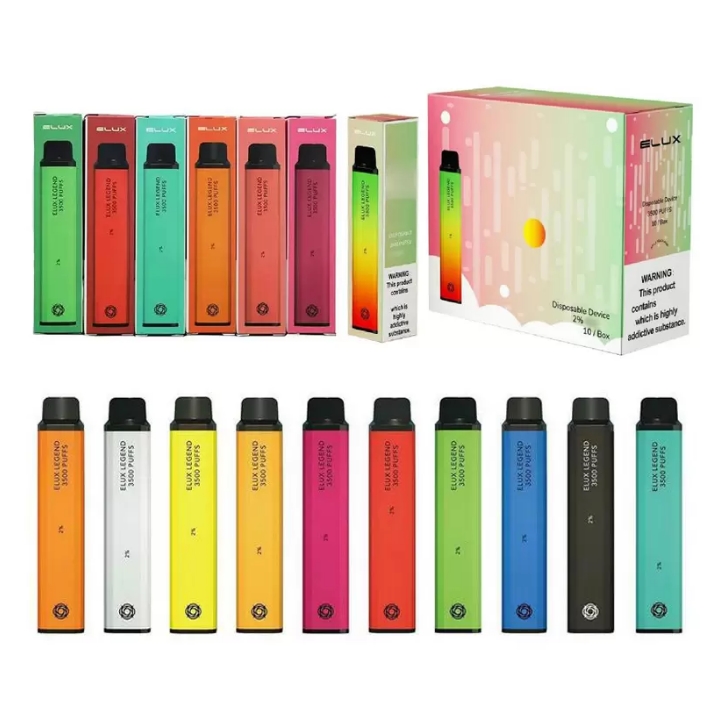 Elux Legend bar 3500 puffs Newest Disposable E cigarettes Vape Pen 1500mAh Battery Vaporizer Stick 2% 10ml Prefilled esco bars puff flex