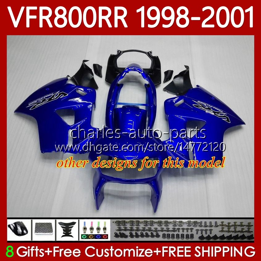 Bodywork For HONDA VFR800RR Interceptor VFR 800RR 800 CC RR Repsol Silvery 98-01 Body 128No.7 800CC VFR-800 VFR800 RR 98 99 00 01 VFR800R 1998 1999 20