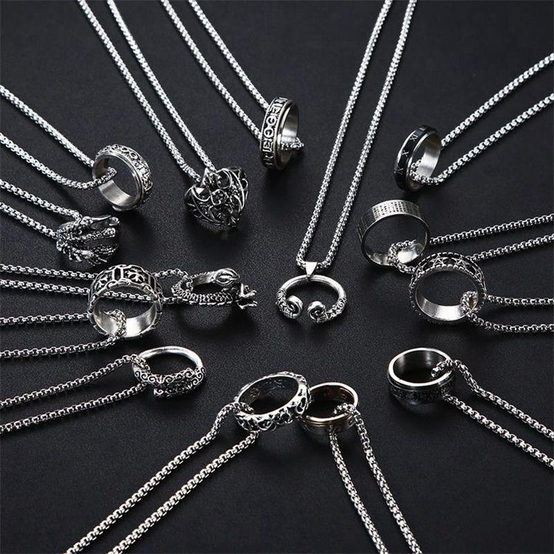 Pendant Necklaces Ring Necklace Korea Hip Hop Titanium Steel Fashion Male Jewelry Couple Stainless CollierPendant
Pendant Necklaces Ring Necklace Korea Hip Hop Titanium Steel Fashion Male Jewelry Couple Stainless CollierPendant