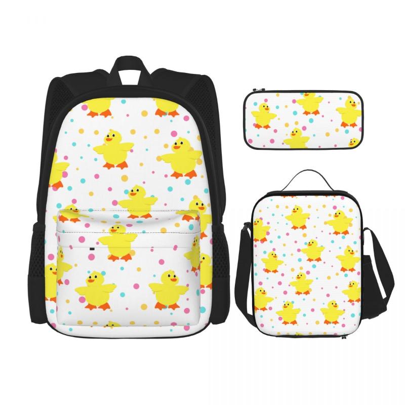 Backpack 3pcs/set Cute Ducks With Polka Dot Backpacks School Bags For Boys Girls Students Travel Bag Casual Mochila, Black
Backpack 3pcs/set Cute Ducks With Polka Dot Backpacks School Bags For Boys Girls Students Travel Bag Casual Mochila, Black