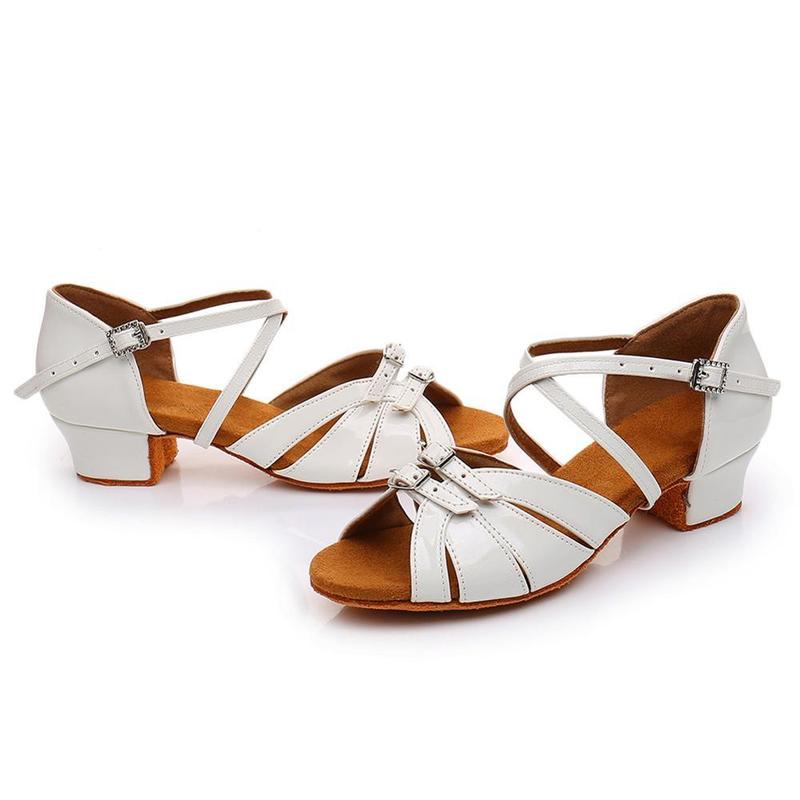 Children Dance Shoes for Girls Women Ballroom Latin shoes Ladies Modern Tango Dancing Performance Salsa Sandals 3.5CM Heel 220507