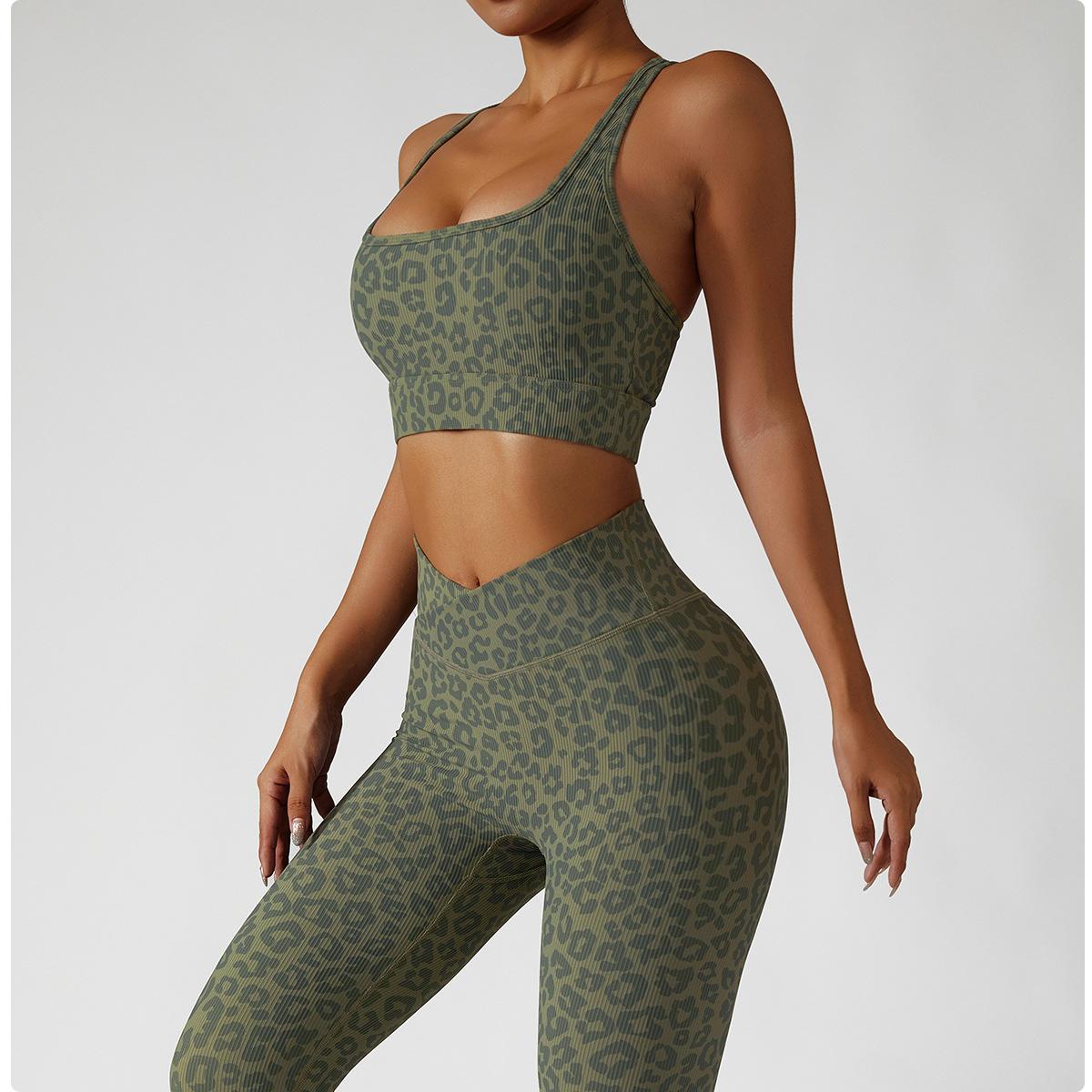 European and American Yoga Suit running sets Camouflage Leopard Print Sports Tights Hip Lifting Fitness Suit for Women, Leopard green suit
European and American Yoga Suit running sets Camouflage Leopard Print Sports Tights Hip Lifting Fitness Suit for Women, Leopard green suit