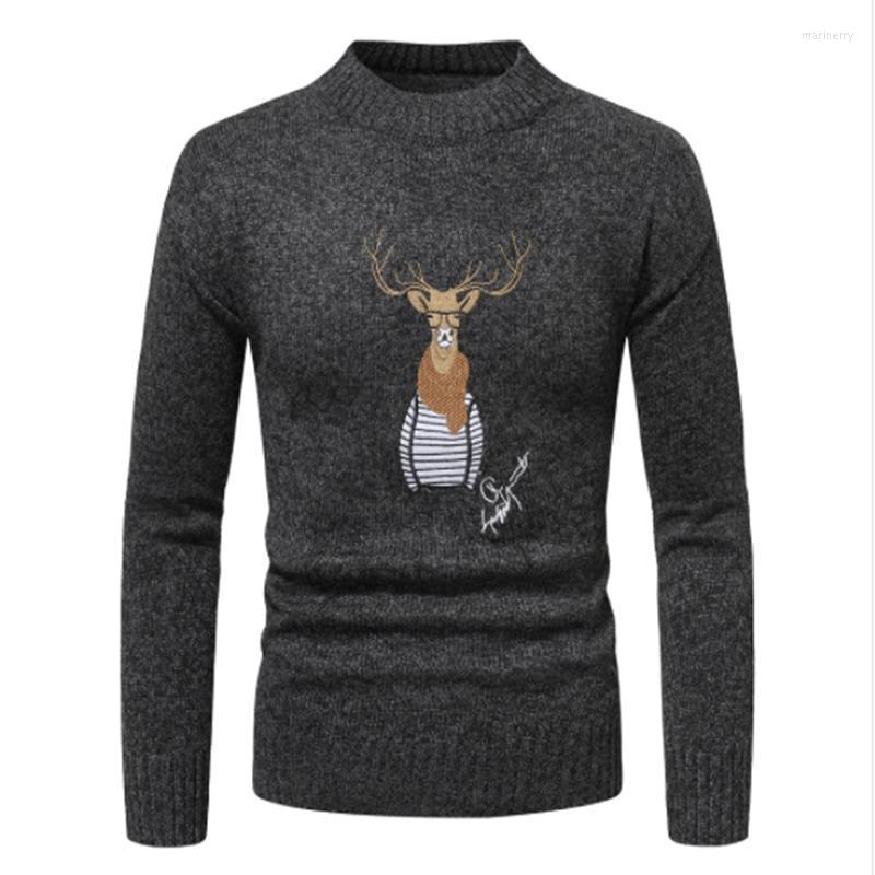 Men's Sweaters Tights Fashion Brand Knit Pullover Half Turtleneck Autumn/winter Warm Deer Embroidered Christmas Sweater Casual Wear Mari22, Black
Men's Sweaters Tights Fashion Brand Knit Pullover Half Turtleneck Autumn/winter Warm Deer Embroidered Christmas Sweater Casual Wear Mari22, Black