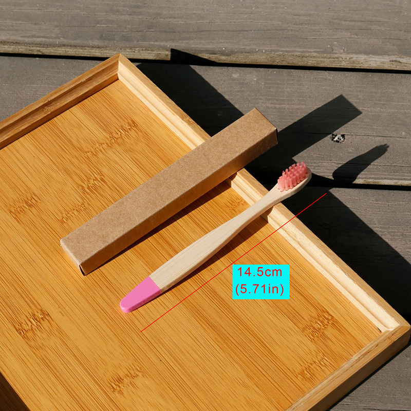 Eco-Friendly Natural Bamboo Flat Handle Kids Toothbrush Healthy Children Toothbrushes Nylon Soft Hair Travel Oral Hygiene Care Cepillo De Dientes Para