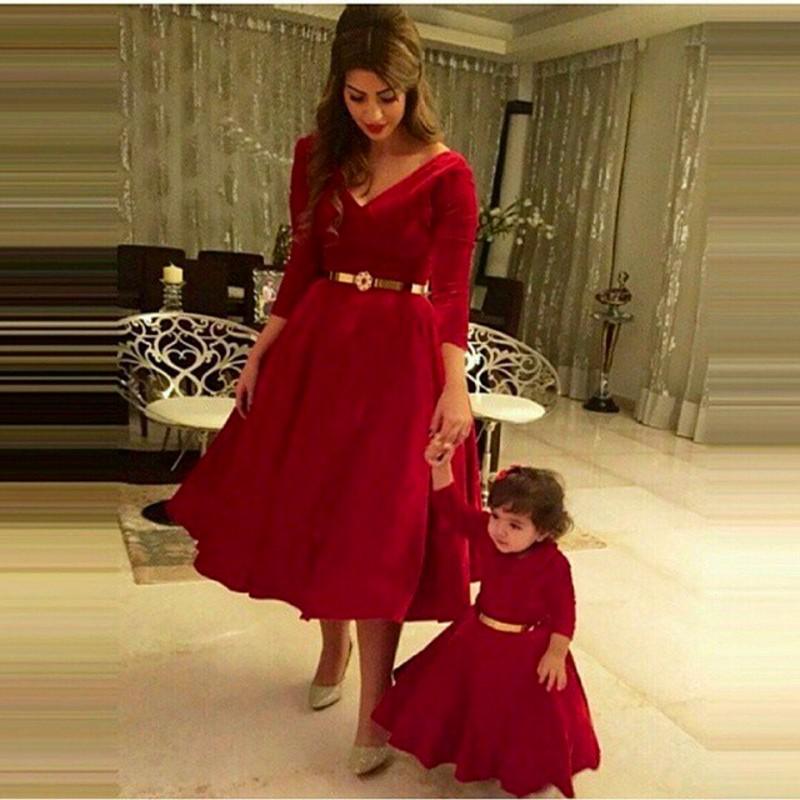 Lovely Red Long Sleeves Dress Mother and Daughter A Line short Wedding Party Gowns Littler Flower Girls Dress Pageant Communion Dresses, White
Lovely Red Long Sleeves Dress Mother and Daughter A Line short Wedding Party Gowns Littler Flower Girls Dress Pageant Communion Dresses, White