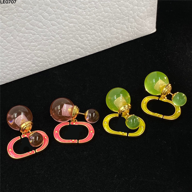 Transparent Ball Candy Color Earrings Charm Metal Letter Pendant Studs Women Sweety Eardrops Dangler With Box
Transparent Ball Candy Color Earrings Charm Metal Letter Pendant Studs Women Sweety Eardrops Dangler With Box